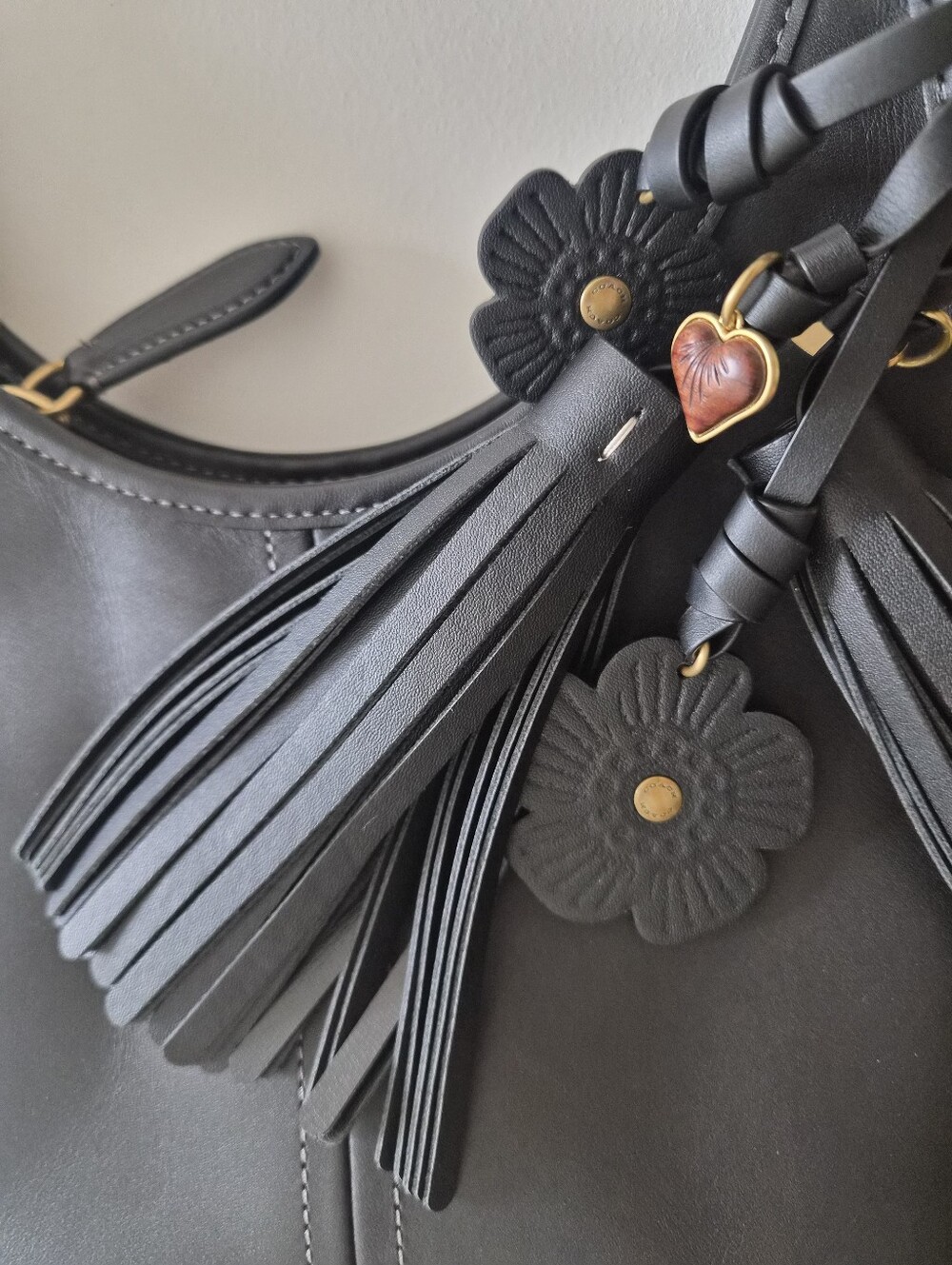 *Upcrafted/ReLoved [Coach] Ergo Shoulder Bag, CFI02, One-of-a-kind, Black, Charm - Picture 9 of 16